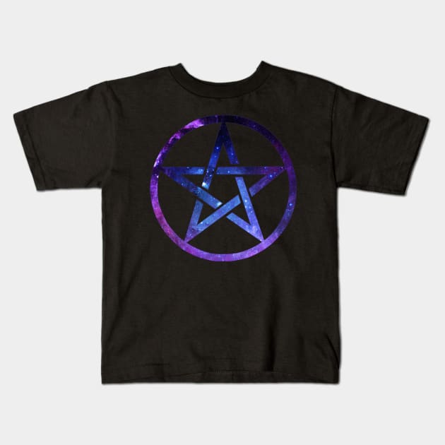 Galaxy Pentacle Kids T-Shirt by AmandaPandaBrand